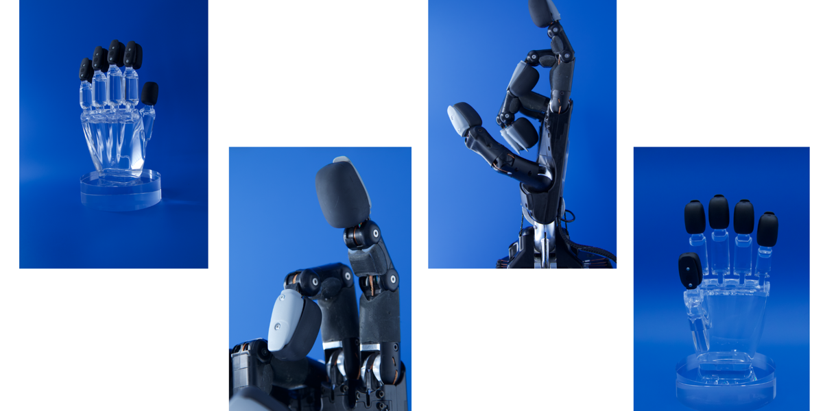 Collage of images of TACTO robot hand
