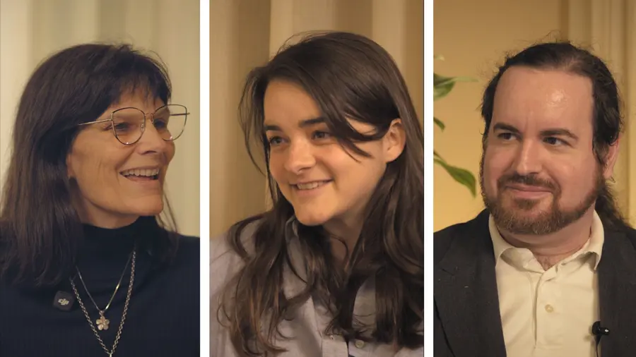 Headshots of Kathleen Fisher, Nora Ammann and David “davidad” Dalrymple