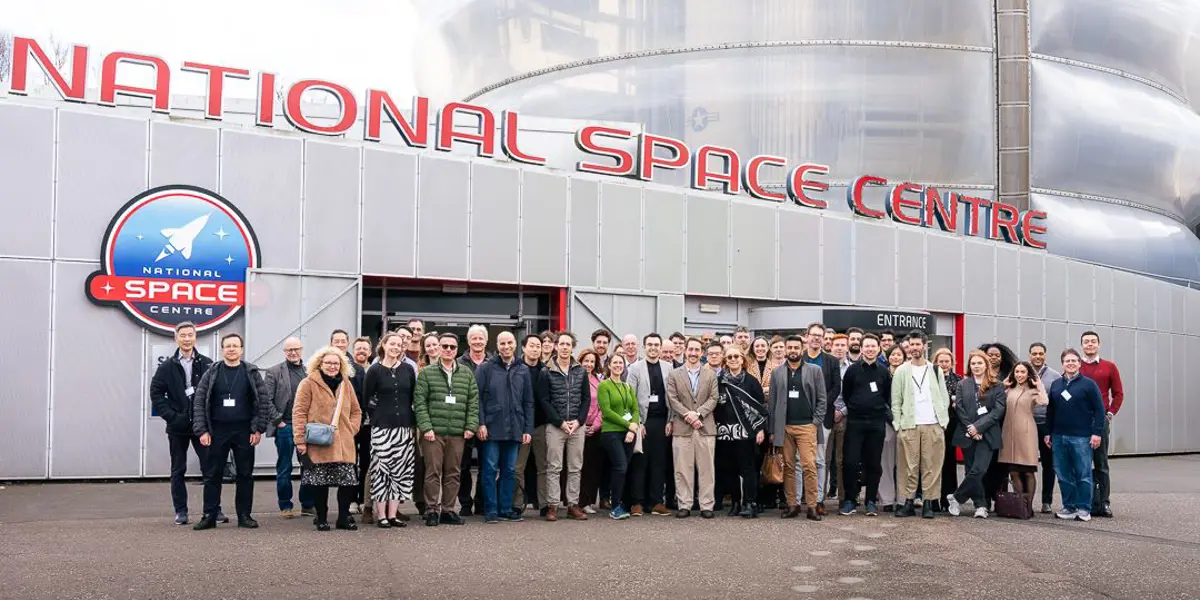 A group photo of the Precision Neurotechnologies Creators outside the National Space Centre